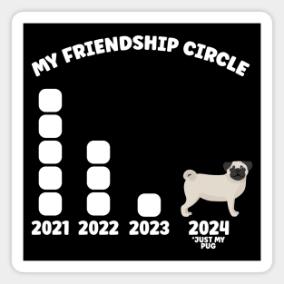 Pug Owners Friendship Circle Magnet